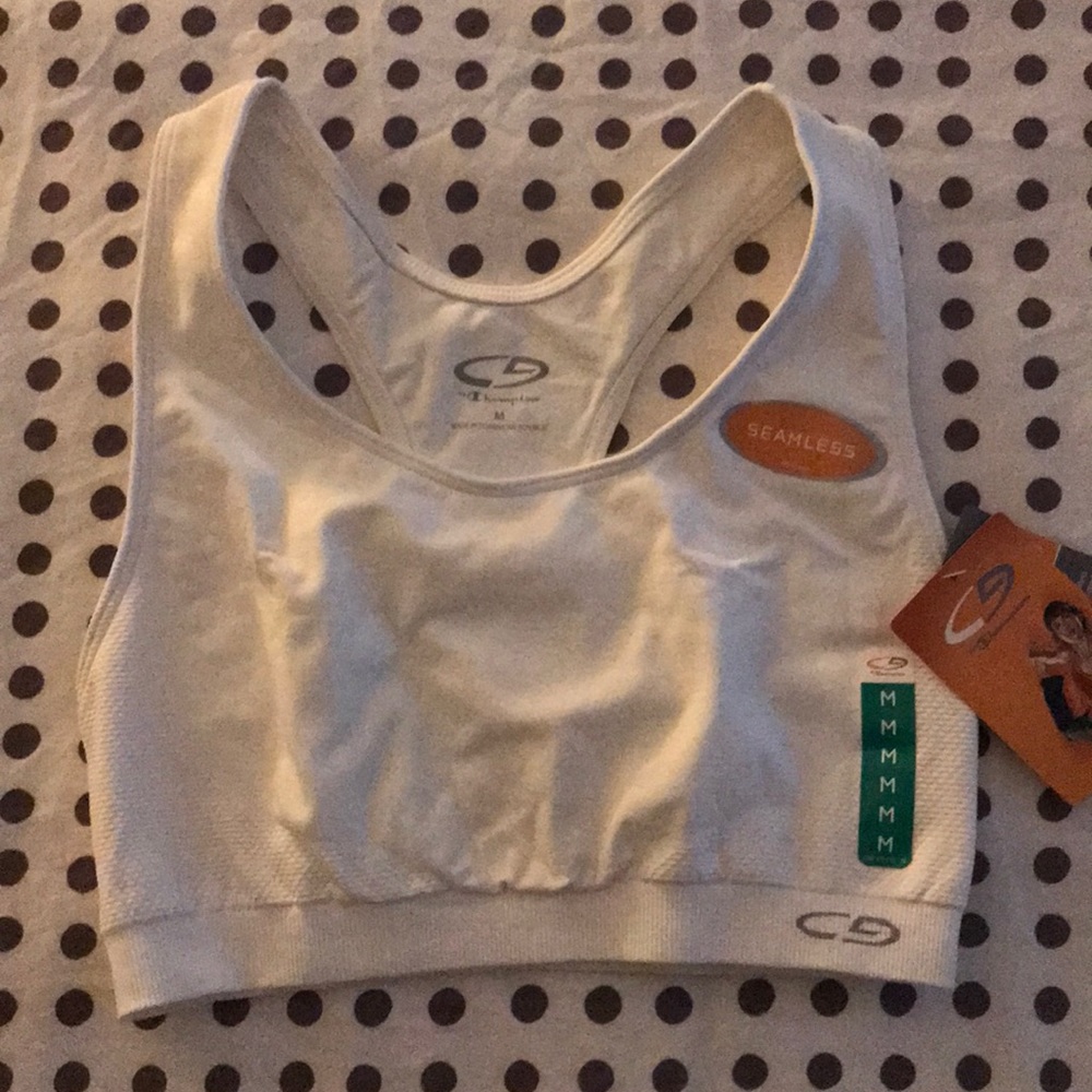 White sport bra